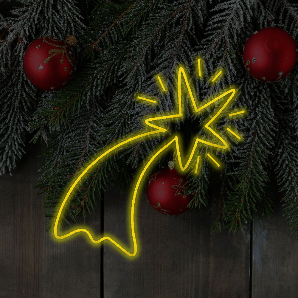 Bethlehem Star LED Neon Sign - Made in London Christmas Neon Signs - Planet Neon
