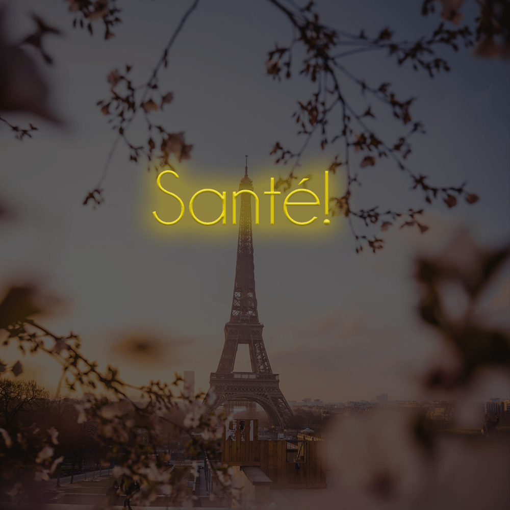 Santé French LED Neon Sign - Made in London Neon Signs - Planet Neon