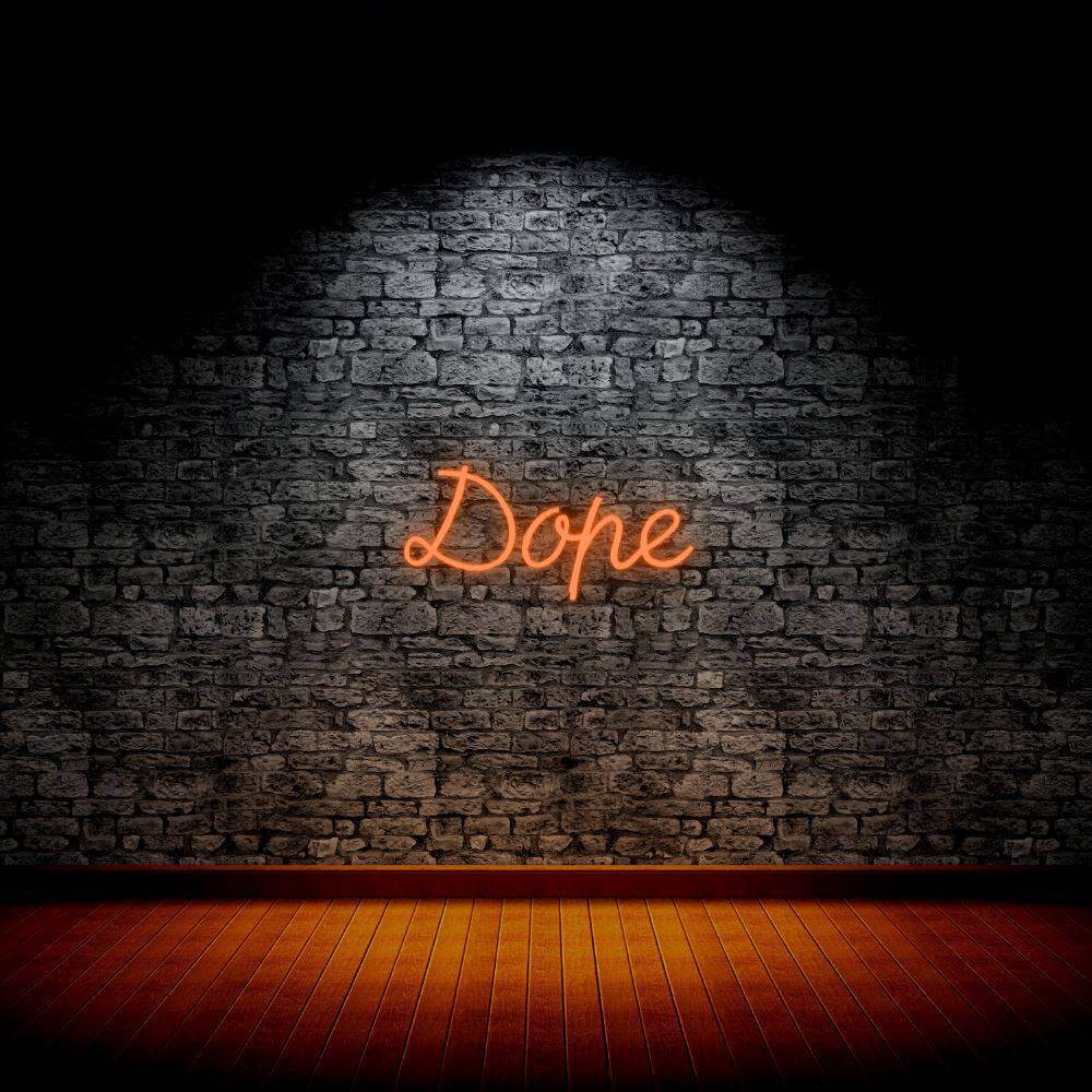 Dope LED Neon Sign - Made in London Inspirational Neon Signs - Planet Neon