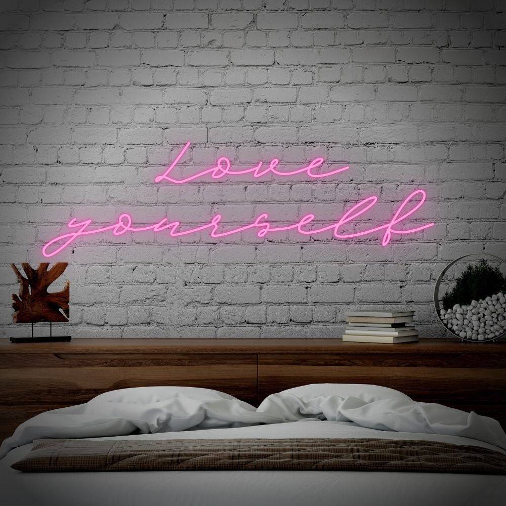 Love Yourself LED Neon Sign - Made in London Inspirational Neon Signs - Planet Neon