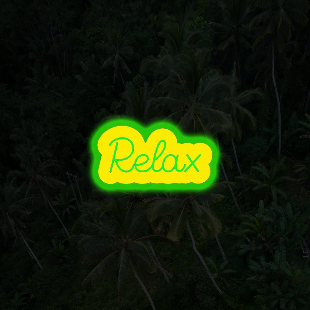 Relax Backlit LED Neon Sign - Planet Neon
