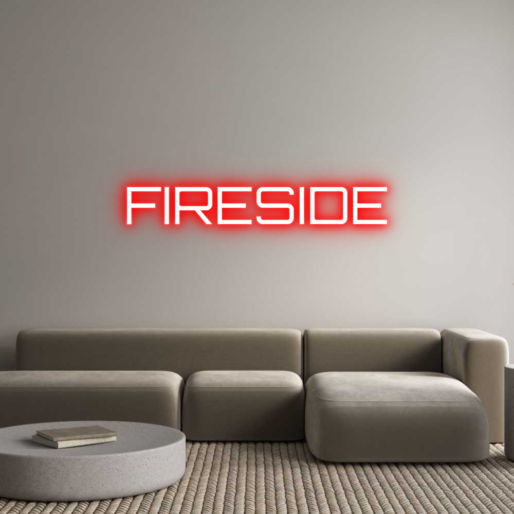 Custom Neon Sign Online Editor FIRESIDE