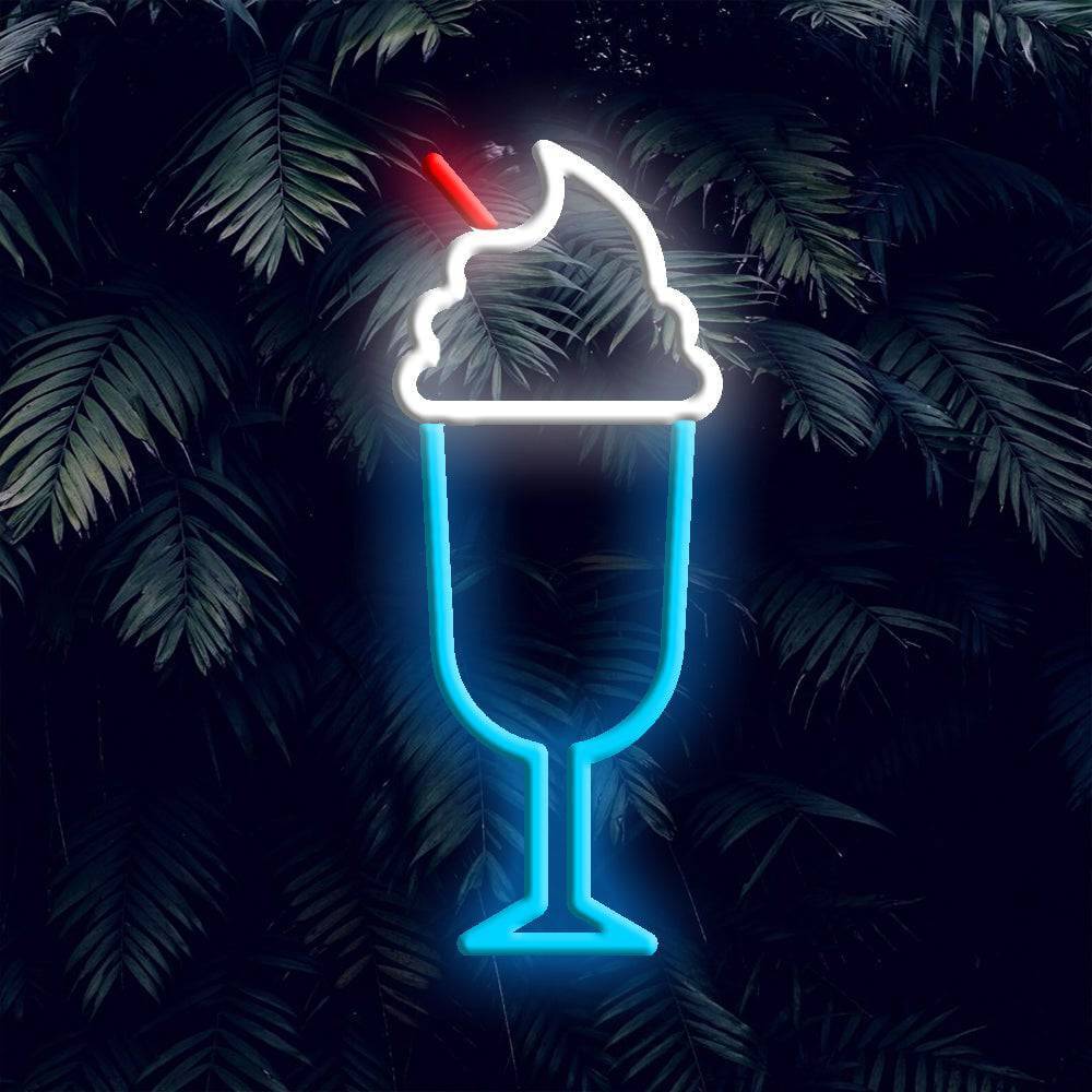 Milkshake LED Neon Sign - Made in London Drinks Restaurant Neon Signs - Planet Neon